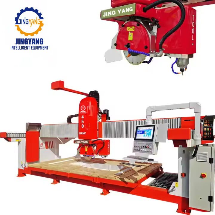 JINGYANG 5-AXIS Italian ESA CNC Bridge Saw Cutting Machine 