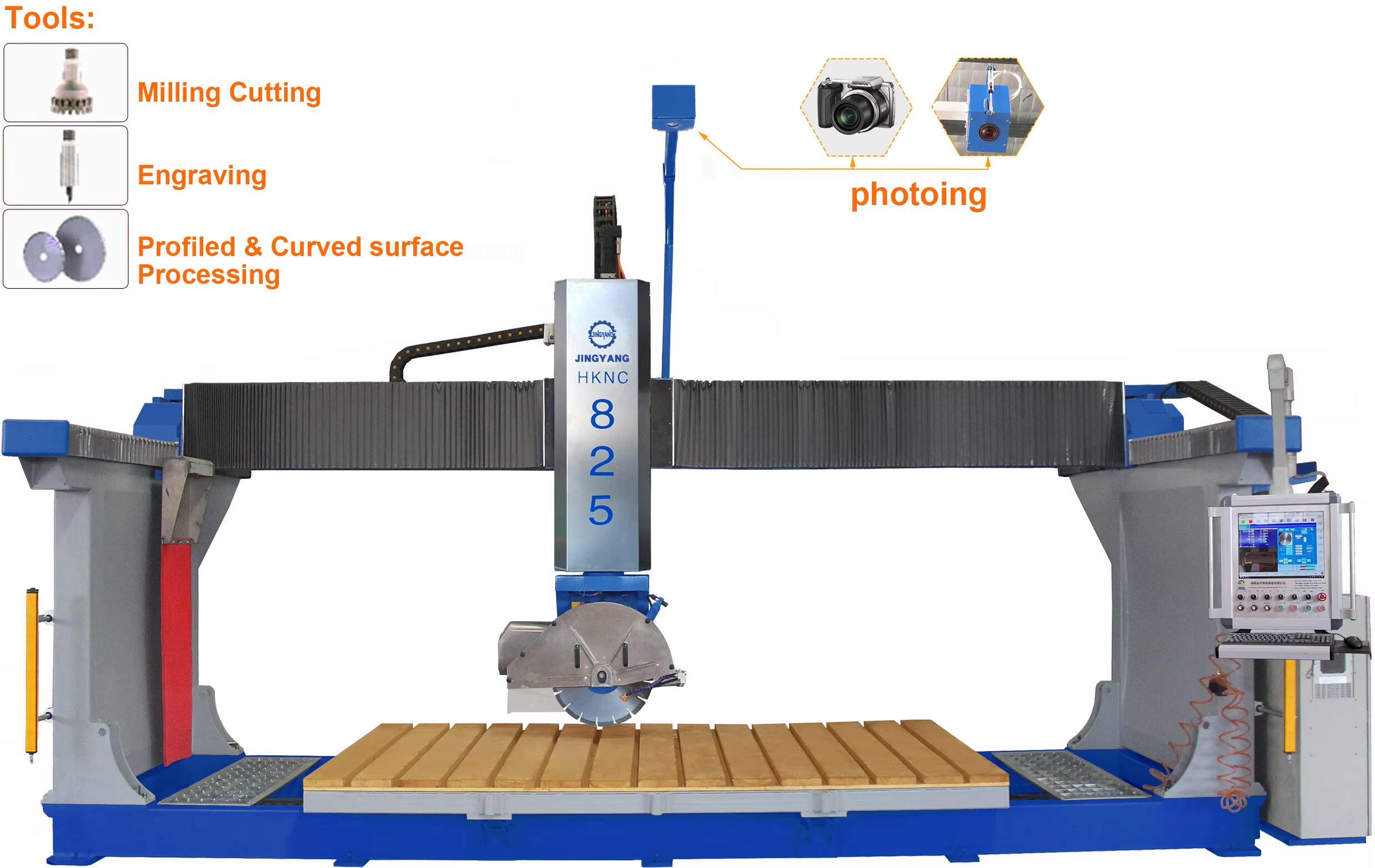 5-Axis CNC Bridge Saw cutting machine