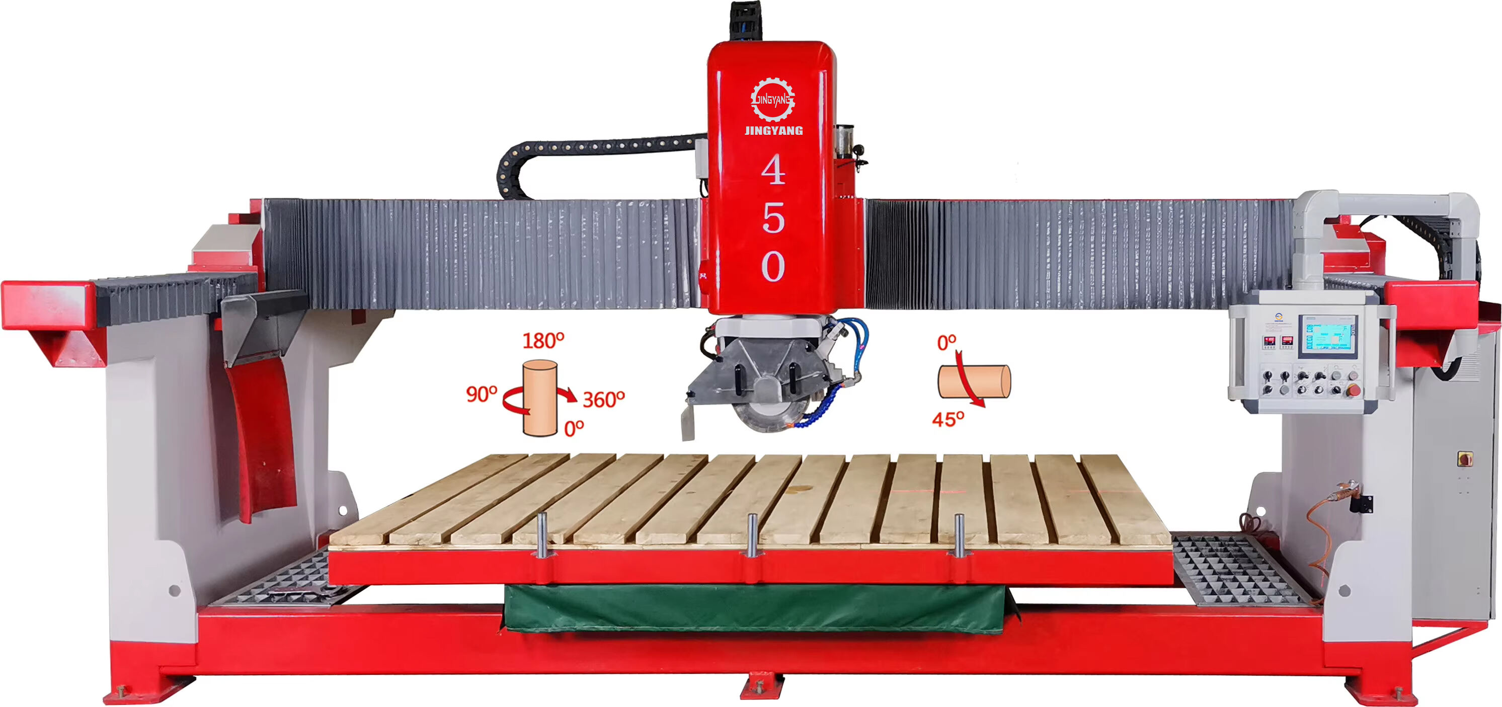 JINGYANG HLSQ-450 Auto CNC Bridge Saw for Stone Slab Cutting supplier
