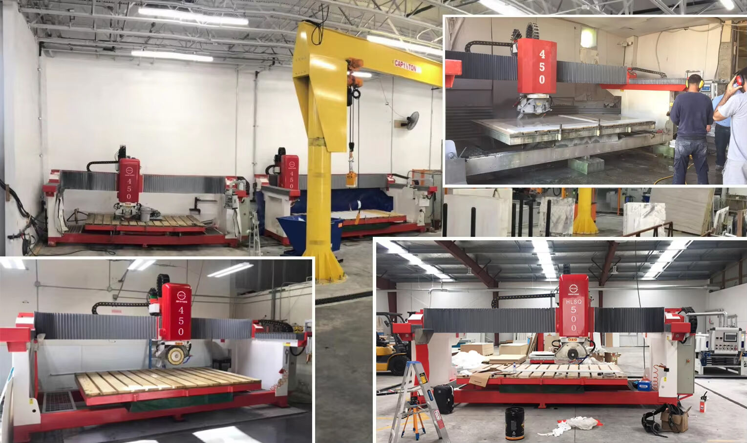 JINGYANG HLSQ-450 Auto CNC Bridge Saw for Stone Slab Cutting details