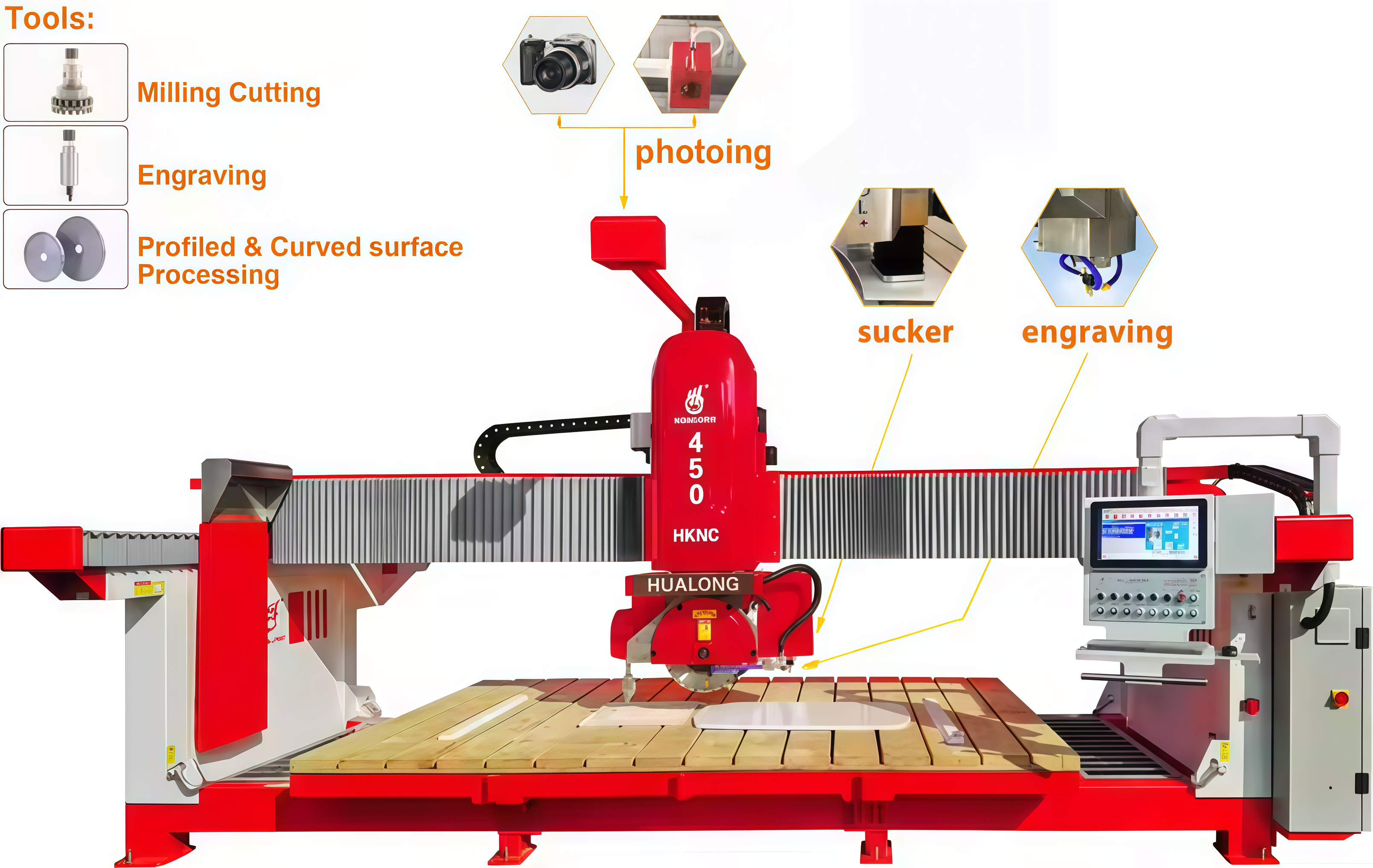 JINGYANG 5-AXIS Italian ESA CNC Bridge Saw Cutting Machine  supplier
