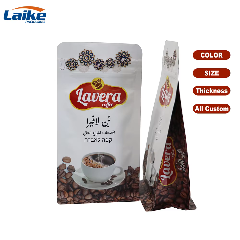Custom Printed Private Label 250g 500g 1kg Resealable Aluminum Foil Flat Bottom Tin Tie Coffee Bag With Valve and Zipper