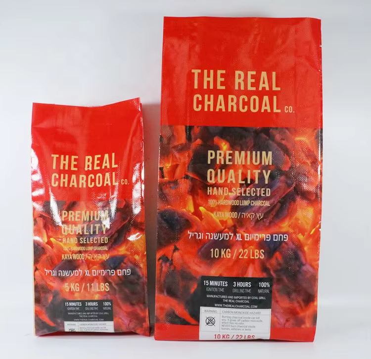Popular BBQ Charcoal Briquette Bag,bopp Laminated pp Woven Charcoal Bag for Sale,5kg 10kg Charcoal Packaging Bag