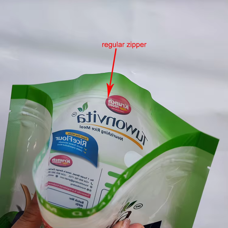 Nigeria Stand up Zipper Resealable Laminated Plastic Mylar Bag Packing 1kg 2kg 5kg Wheat Flour Packaging Bag Flour Bag