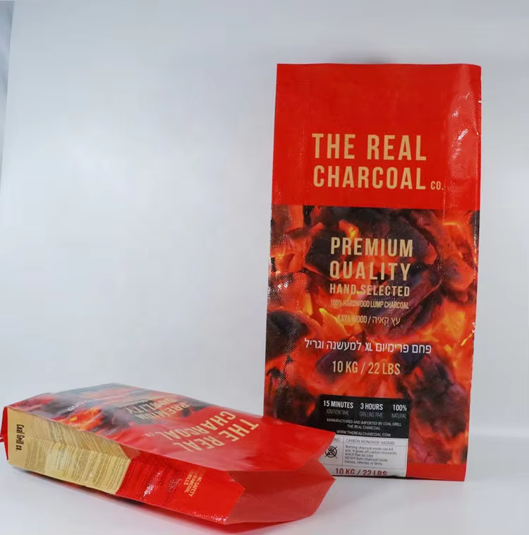 Popular BBQ Charcoal Briquette Bag,bopp Laminated pp Woven Charcoal Bag for Sale,5kg 10kg Charcoal Packaging Bag