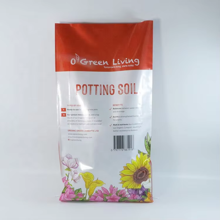 Newest Style Custom pp Woven Sack Breathable Potting Soil/organic Fertilizer Packaging Bags