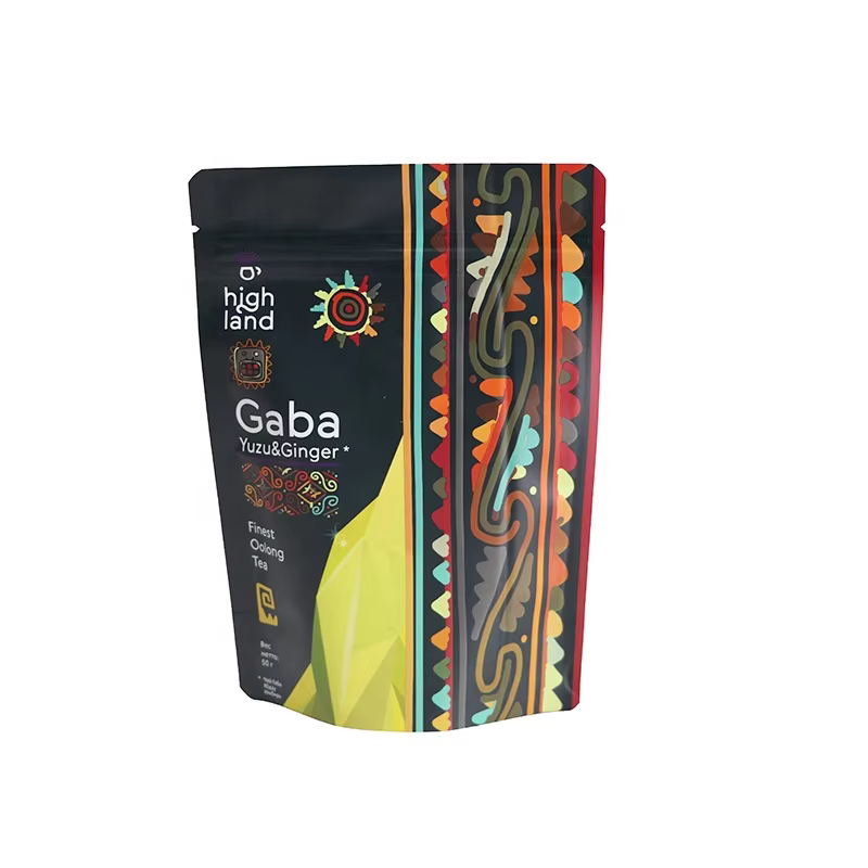 Custom Print 3.5g Smell Proof Zipper Lock Stand up Pouch Resealable Mylar Bags with clear Window for Spices Snack Food Package