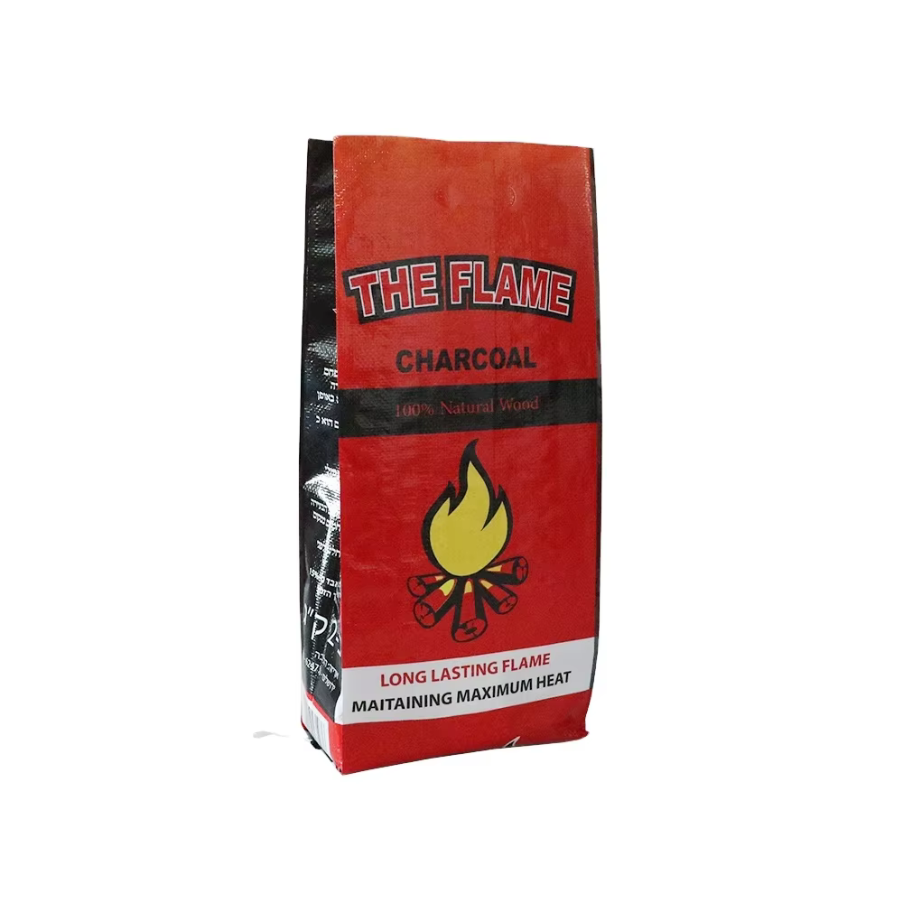 Custom Printed 4kg 5kg 7kg Bopp Laminated pp Woven Bbq Lump Charcoal Briquettes Packing Bag Polypropylene Woven Charcoal Bag