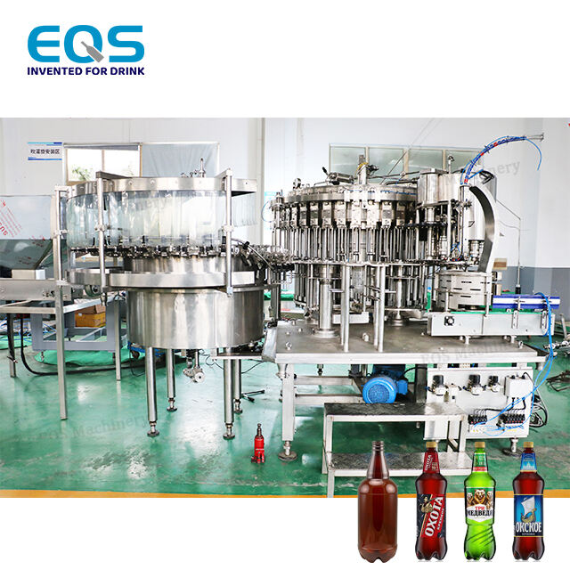 Máquina automática de lavado, llenado y sellado de botellas de vidrio para cerveza de 8000BPH