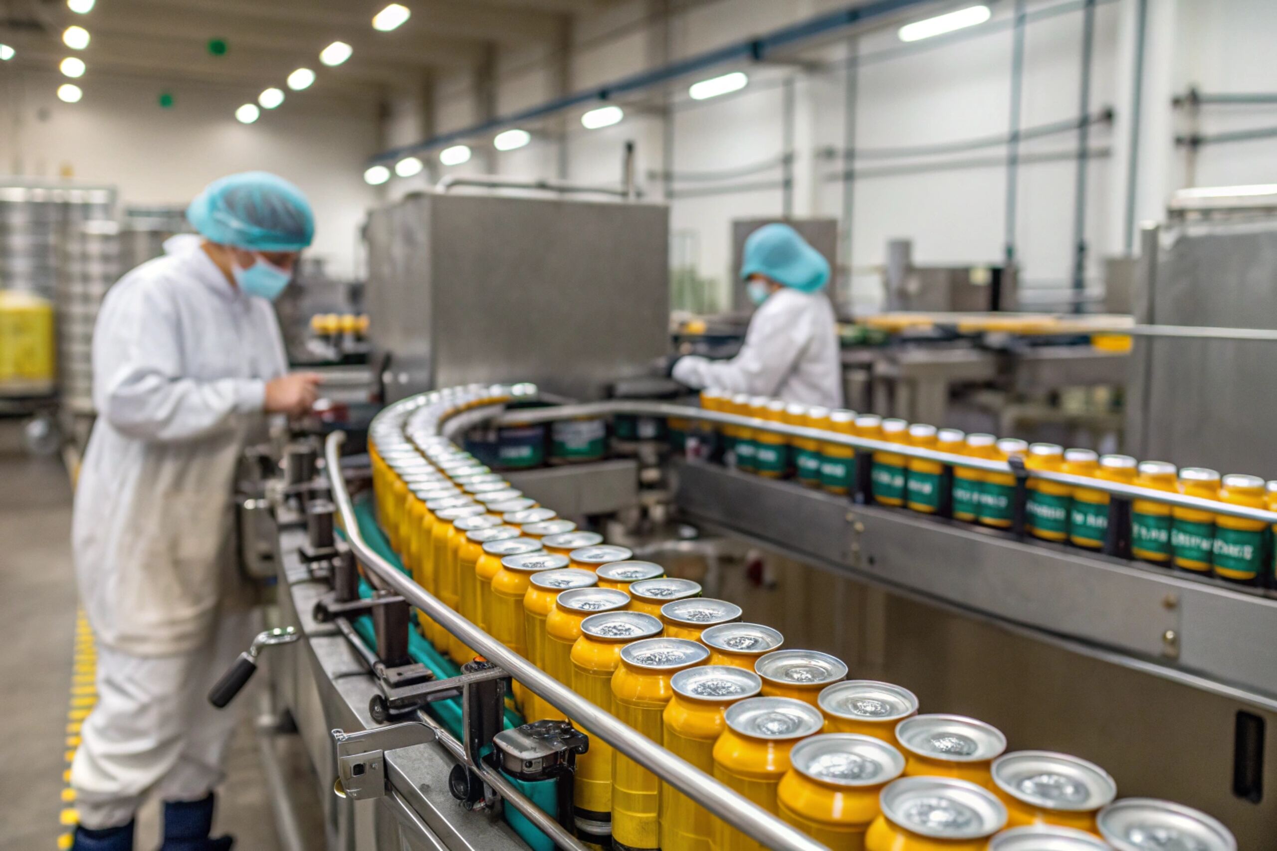 Qual é a eficiência de produção da máquina de enchimento de latas carbonatadas?