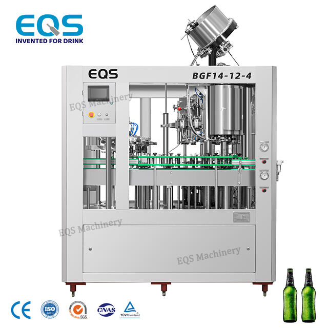 Máquina automática de lavado, llenado y sellado de botellas de vidrio para cerveza de 1000BPH
