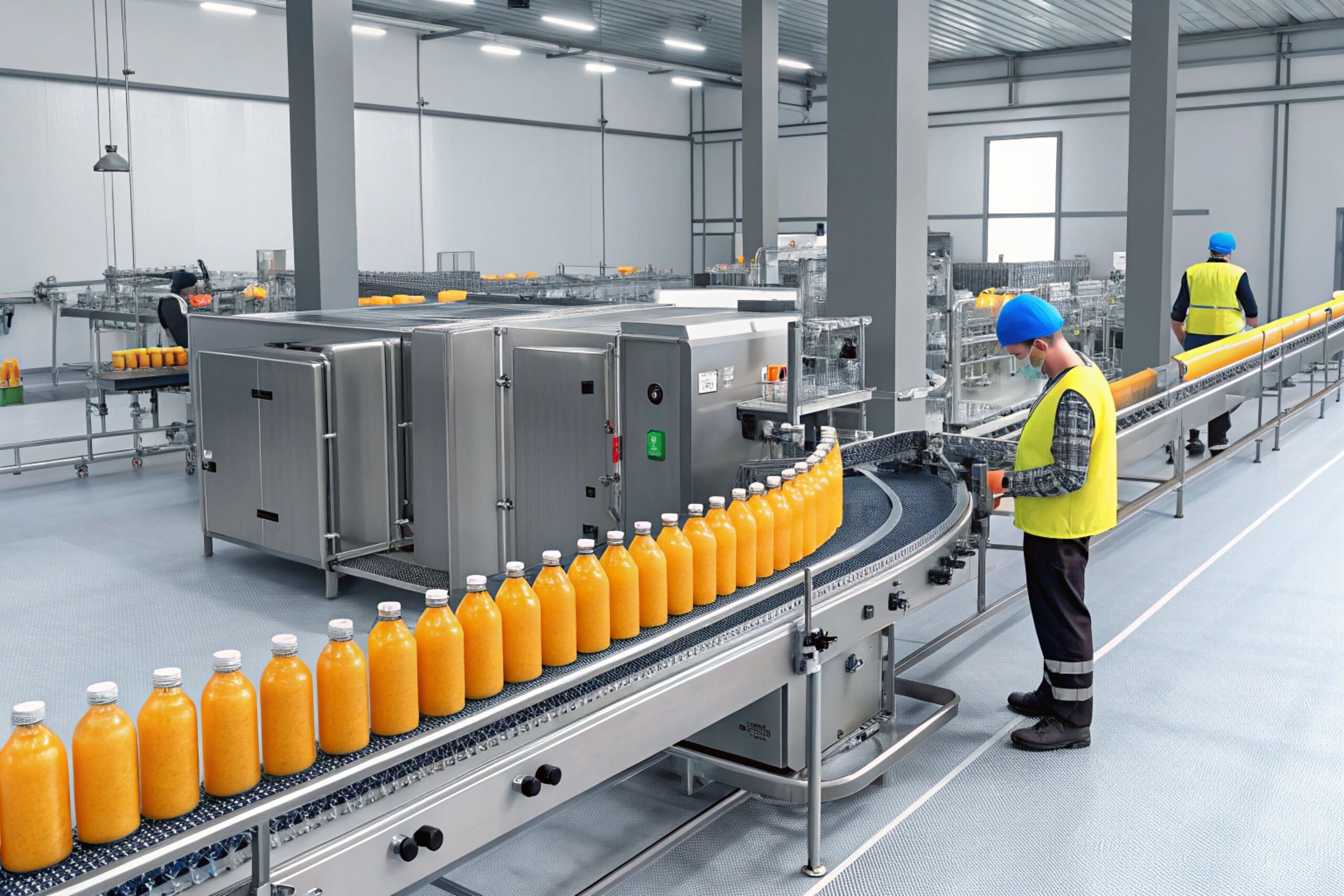 Otimização de Processos com Máquinas de Linha de Suco em Garrafas