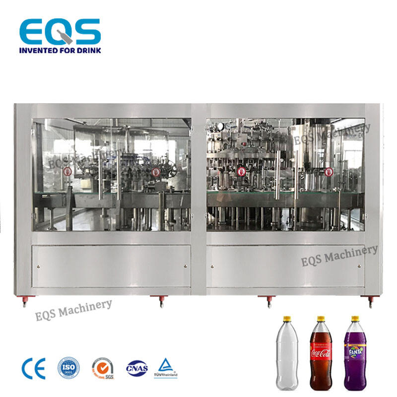 Full Automatic 9000BPH Carbonated Pet Bottle Washing Filling Capping Machine