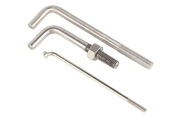 OEM Stainless Steel M6-M100 Hanger Bolt L Shape Roofing Hook Bolt J Bolt supplier