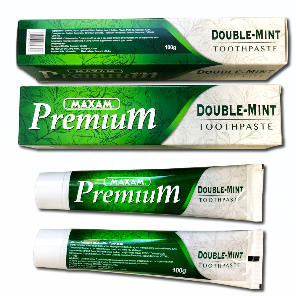 PT-PM-100M MAXAM PREMIUM DOUBLE MINT TOOTHPASTE 100 GRAMS
