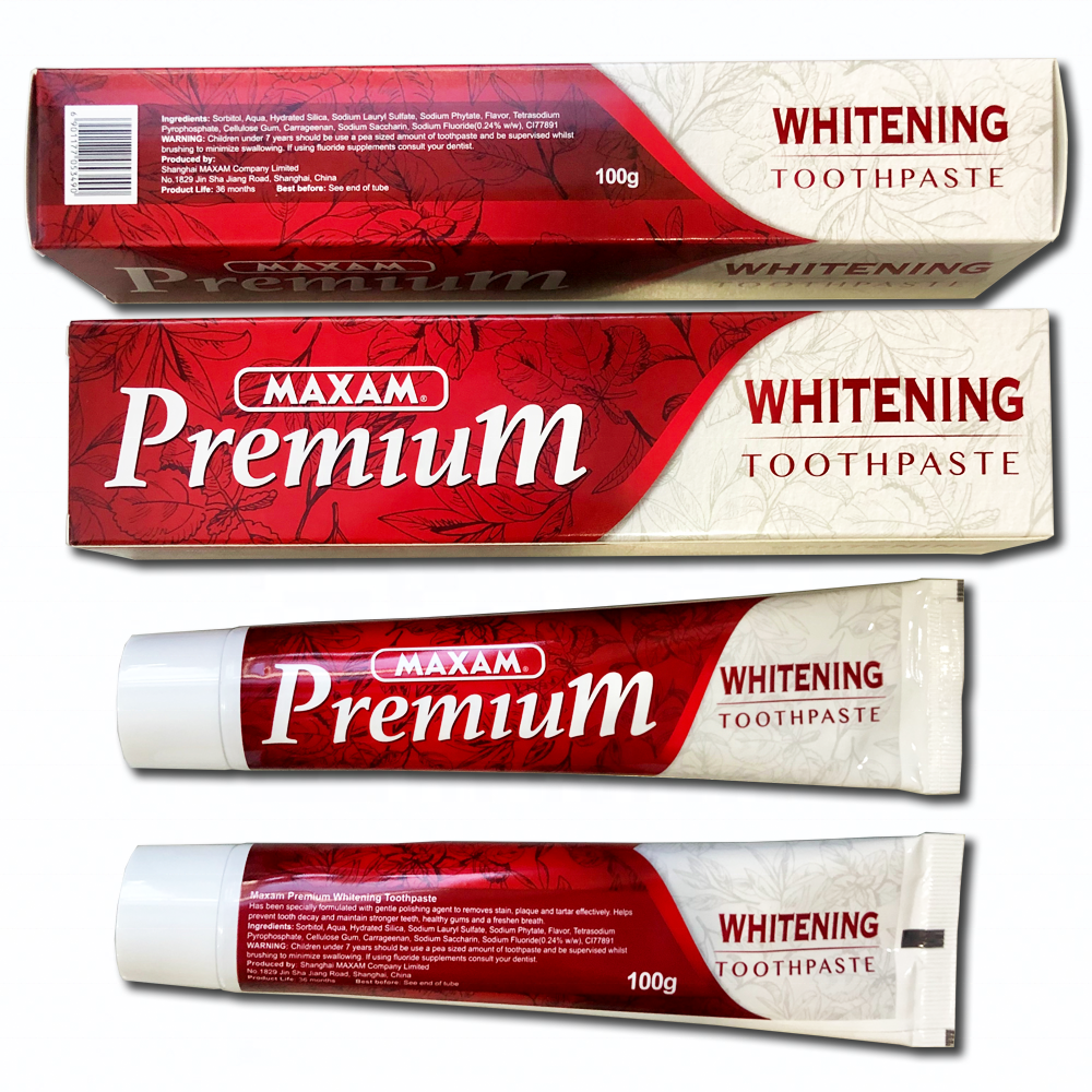 PT-PM-100W Maxam Premium Whitening Toothpaste 100 Grams
