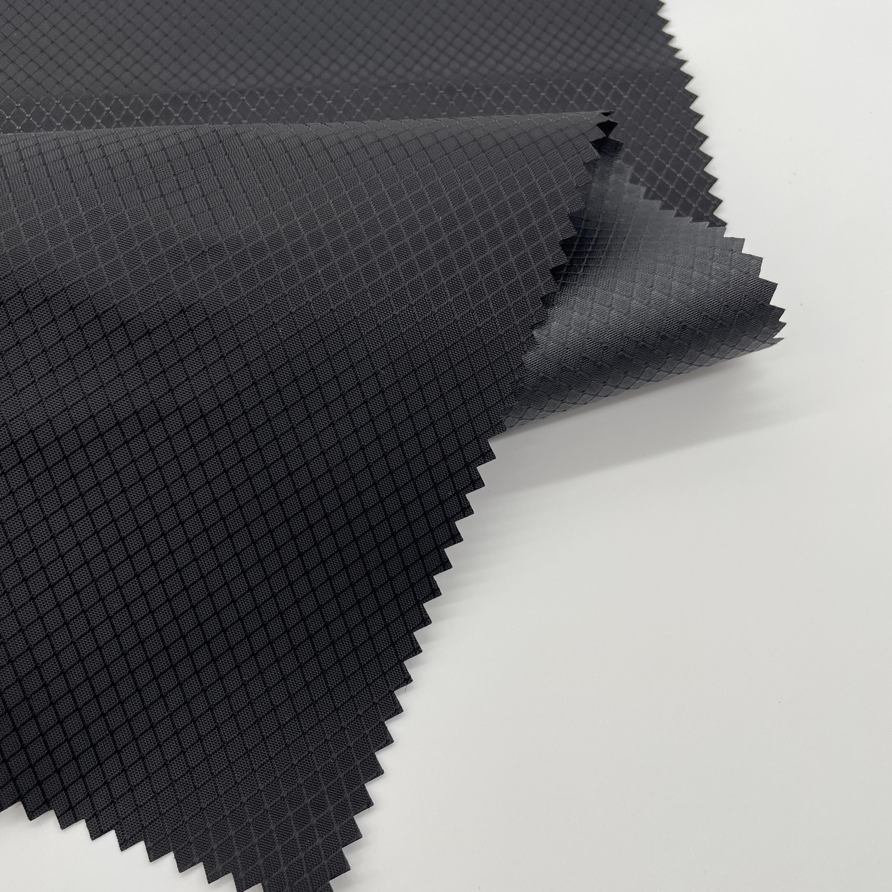  210D nylon diamond rip-stop fabric with PU coating  