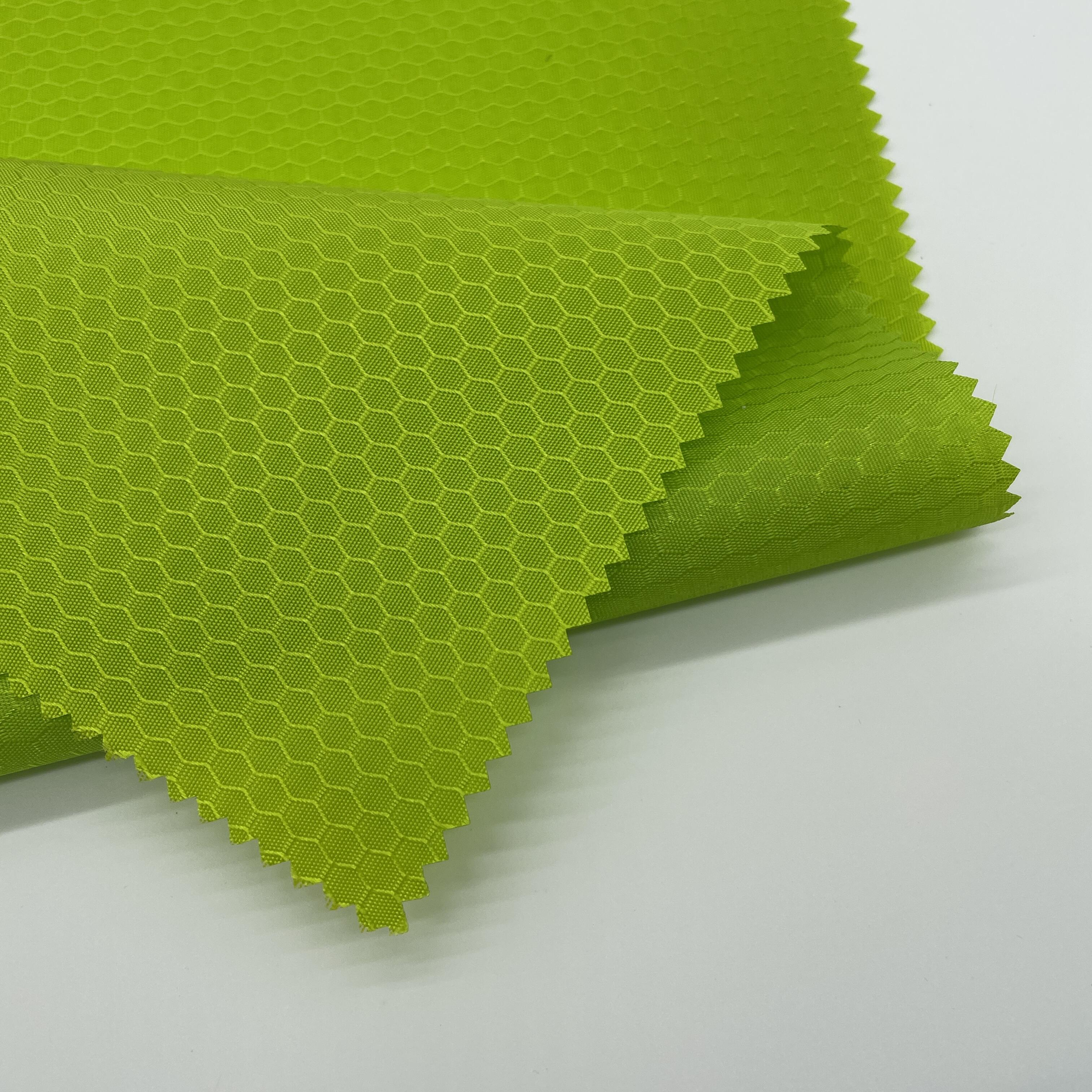  PU coating 210D nylon hexagon rip-stop fabric  