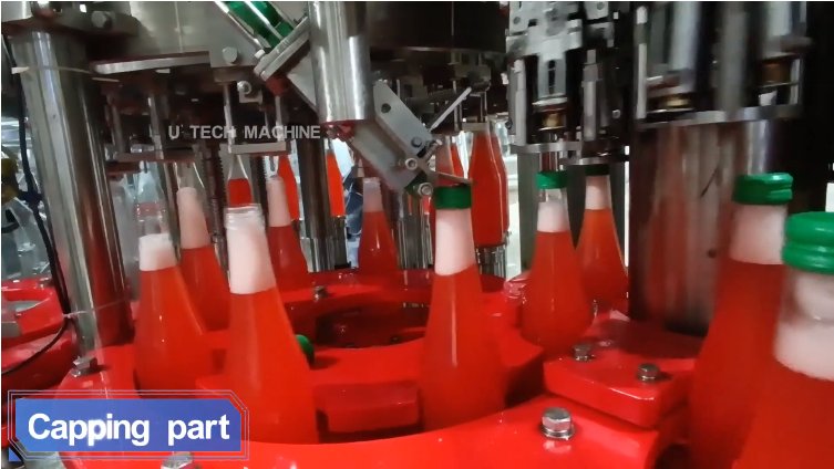 Glass bottle filling machine