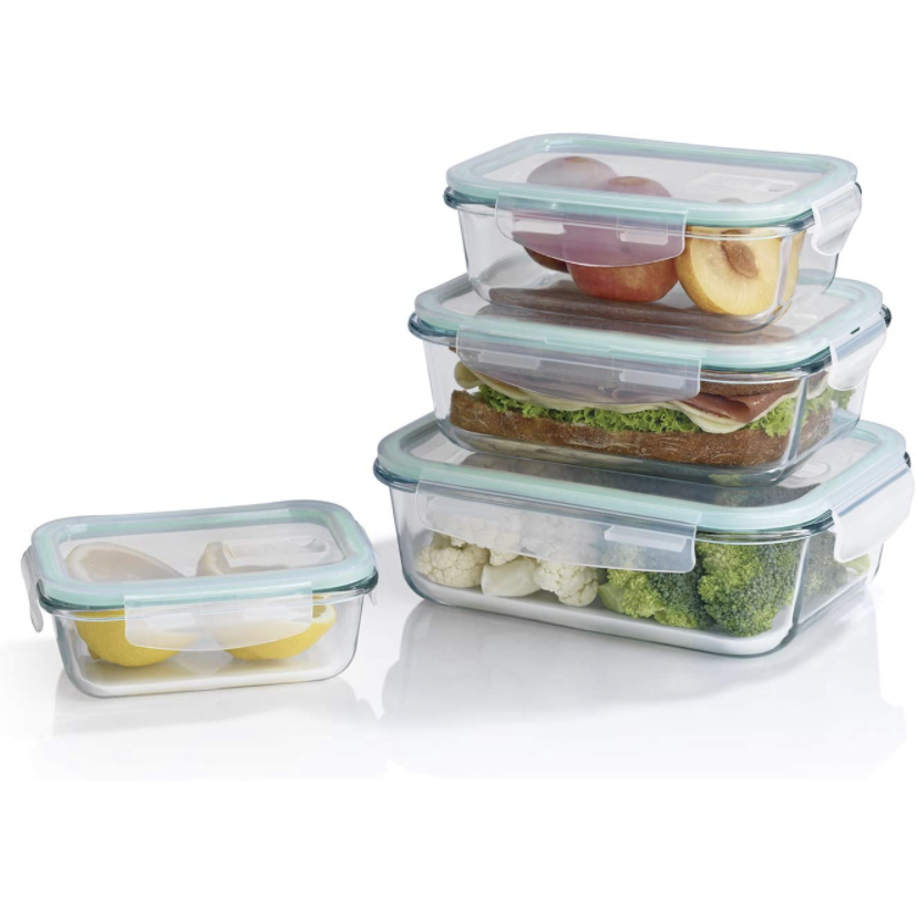 Großhandel 320 ml 520 ml 800 ml Glas-Lebensmittelbehälter mit Unterteilung