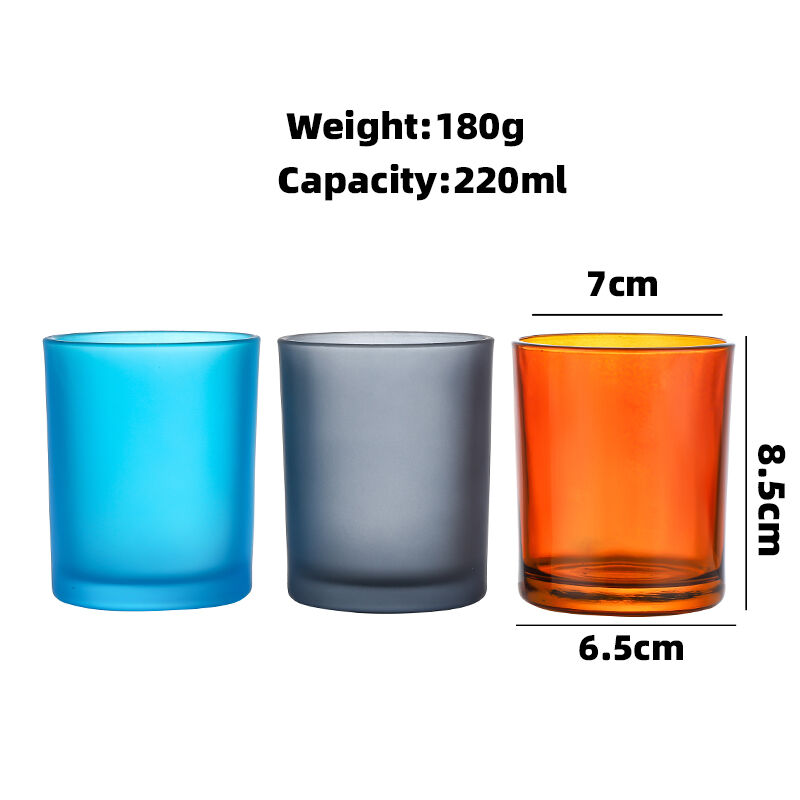 Custom 220ml Luxury Iridescent Rainbow Glass Candle Jars Empty | Candle ...