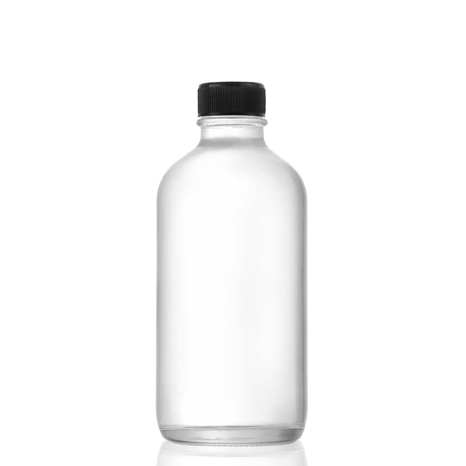 Chinesischer Lieferant 300 ml transparente blaue und braune Boston-Rundflaschen aus Glas