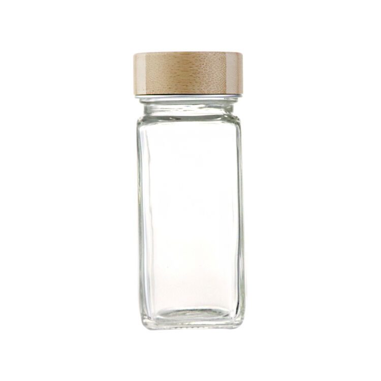 120 ml klares quadratisches Gewürzglasfläschchen, lebensmittelecht