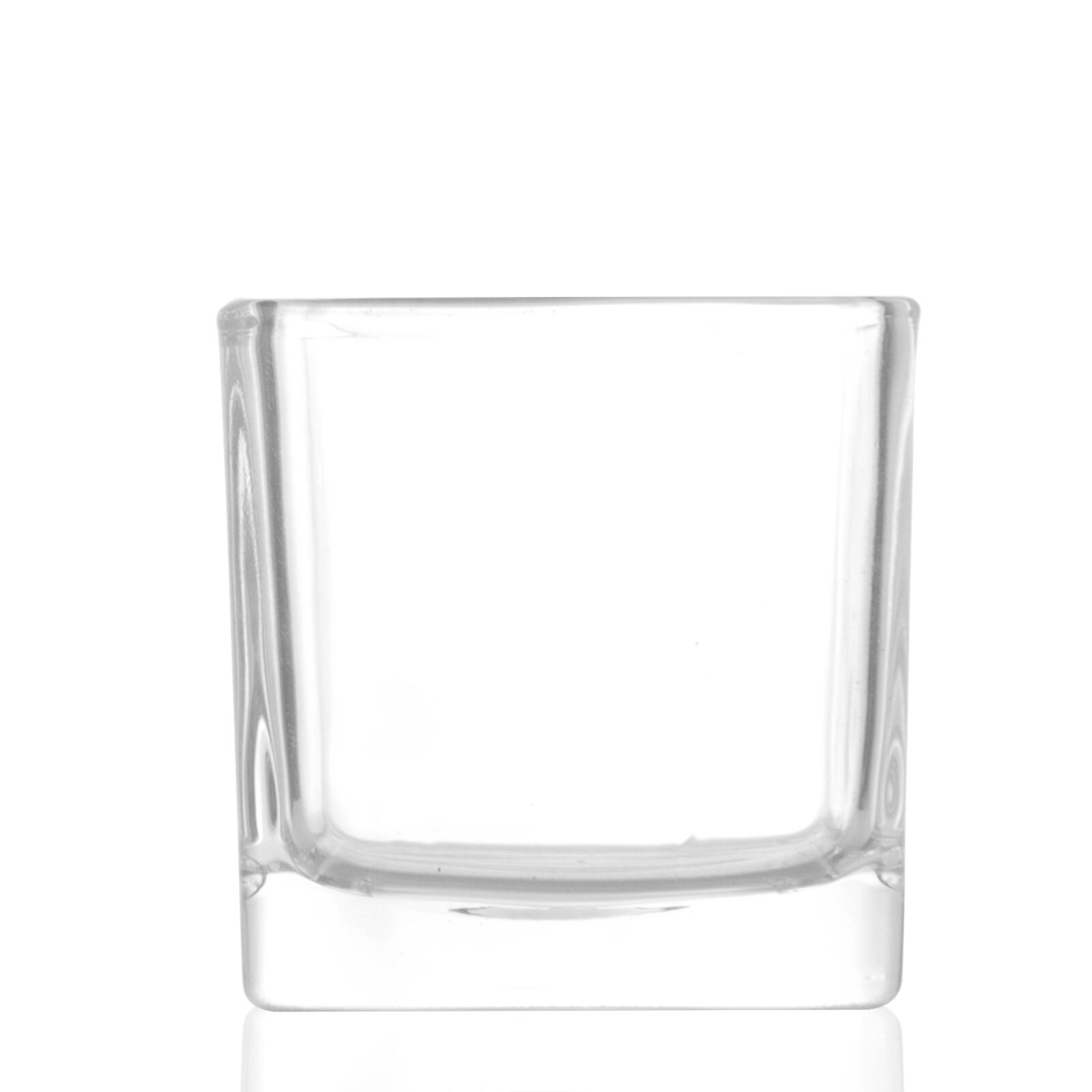 Großhandel 80ml 310ml quadratische Glaskerzenbehälter