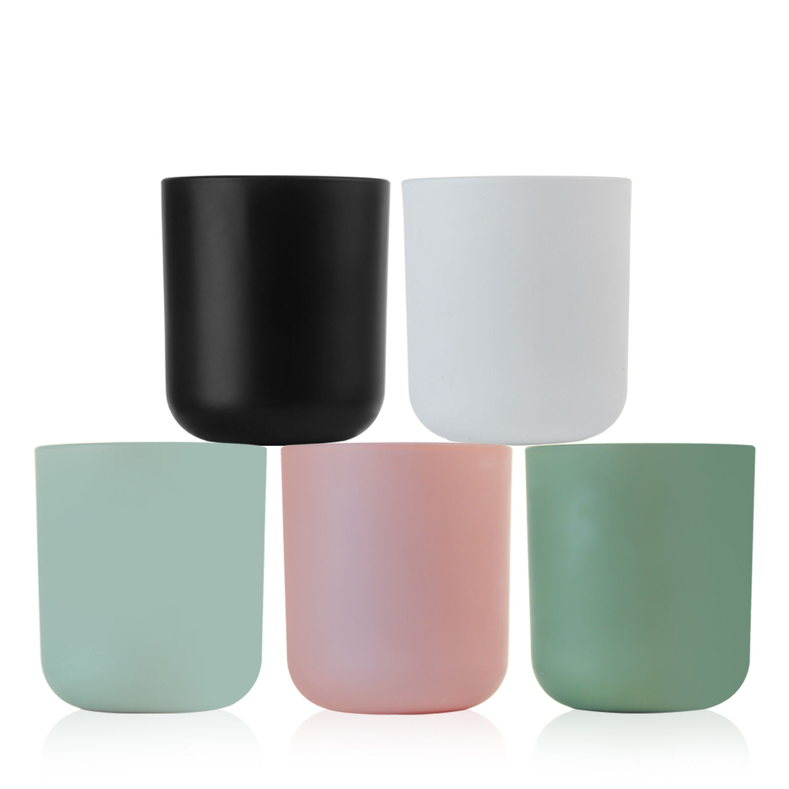 Oem/Odm 380ml Irideszierende individuelle Farbe Glaskerzenbehälter
