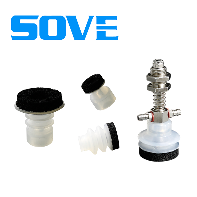 GSP-H series black sponge vacuum suction cups wear-resistant durable