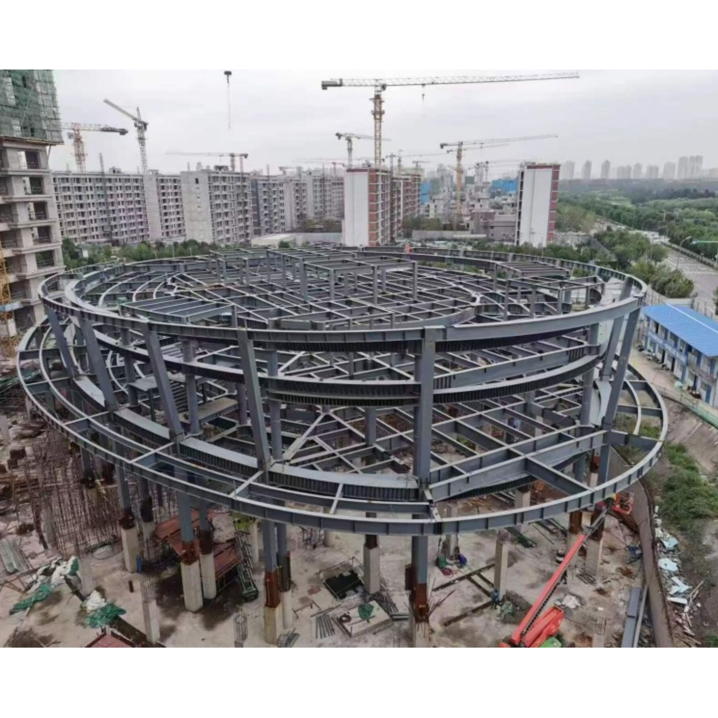 Steel Sandwich Warehouse Steel Frame Construction Prefab Steel Structure Building