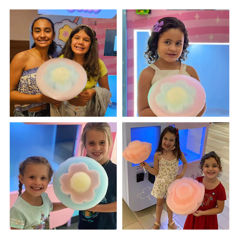 SUNZEE Hot Selling Professional Fully Automatic Cotton Candy Machine Factory Vending Machine