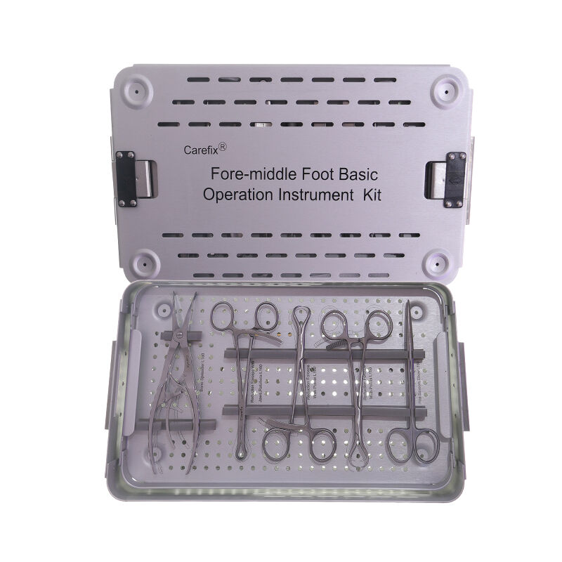 Kit d'instruments de base pour opérations du pied antérieur et moyen
