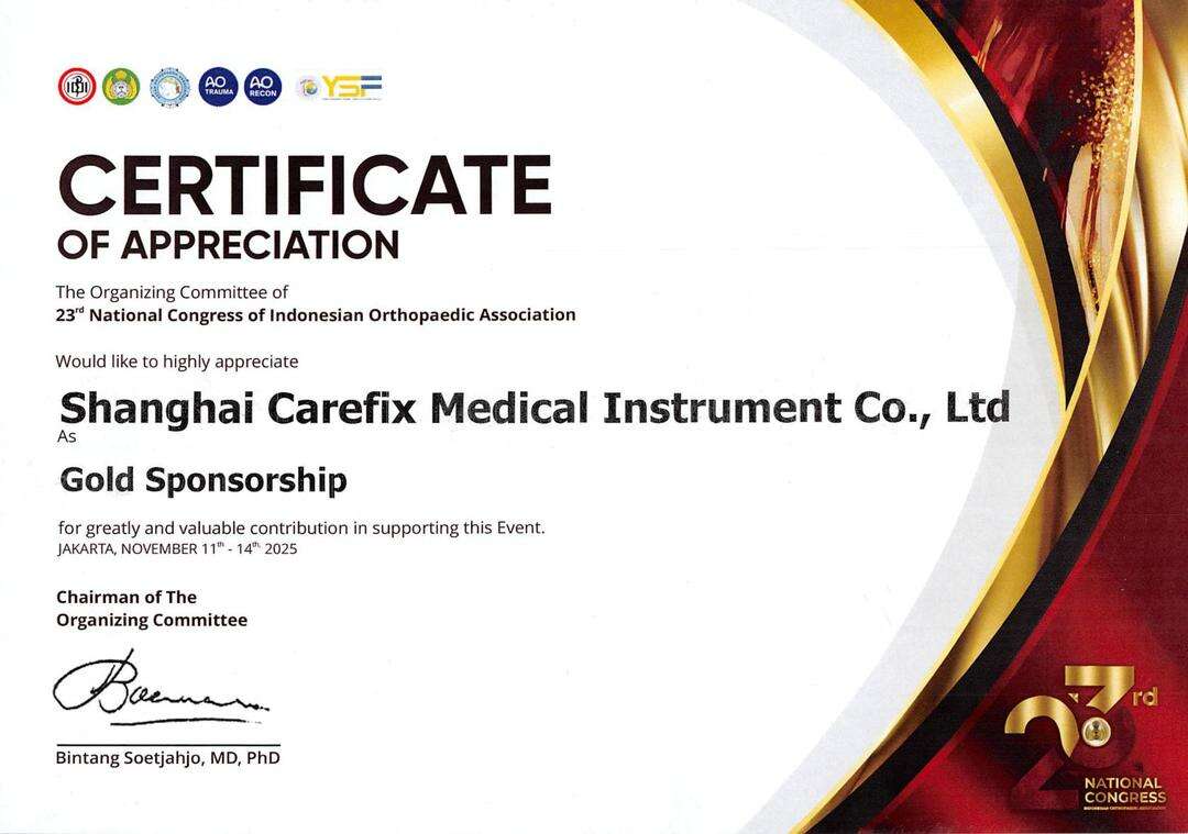 CareFix Medical predstavlja obsežne ortopedske rešitve na 23. kongresu in sejmu Indonezijskega ortopedsko združenja