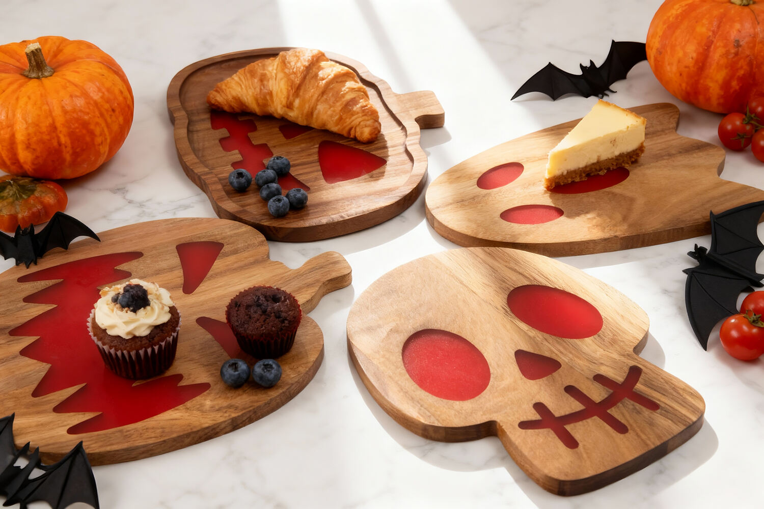 halloween resin serving board with acacia wood   fda lfgb certified   oem  fba ready-0