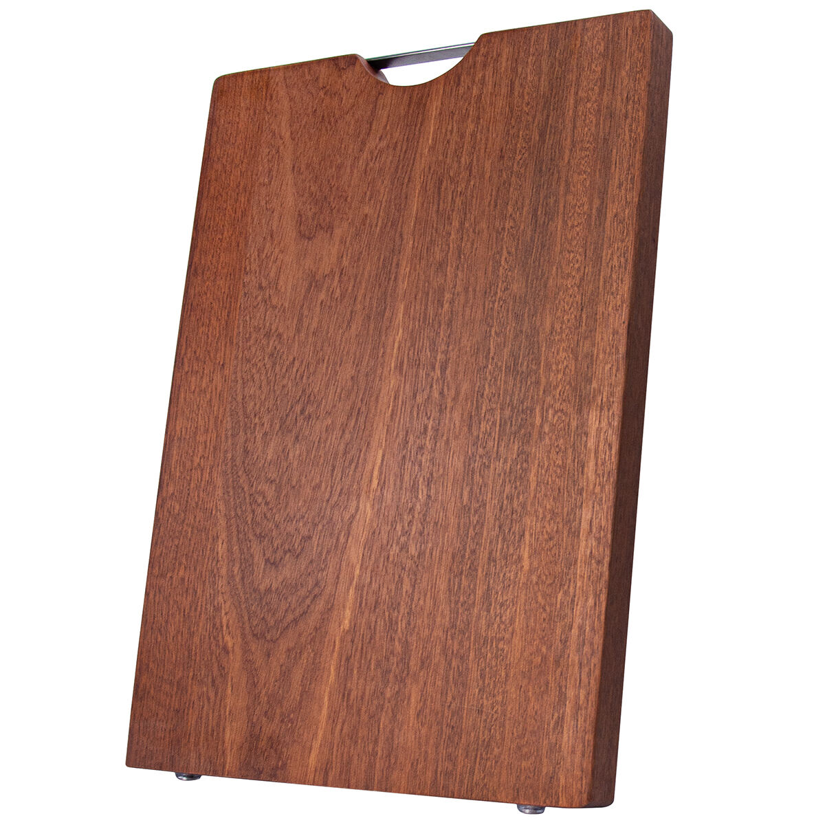 Sapele Thick Chopping Board with Handle & Non-Slip Feet Customizable with Laser Logo & Gift Box