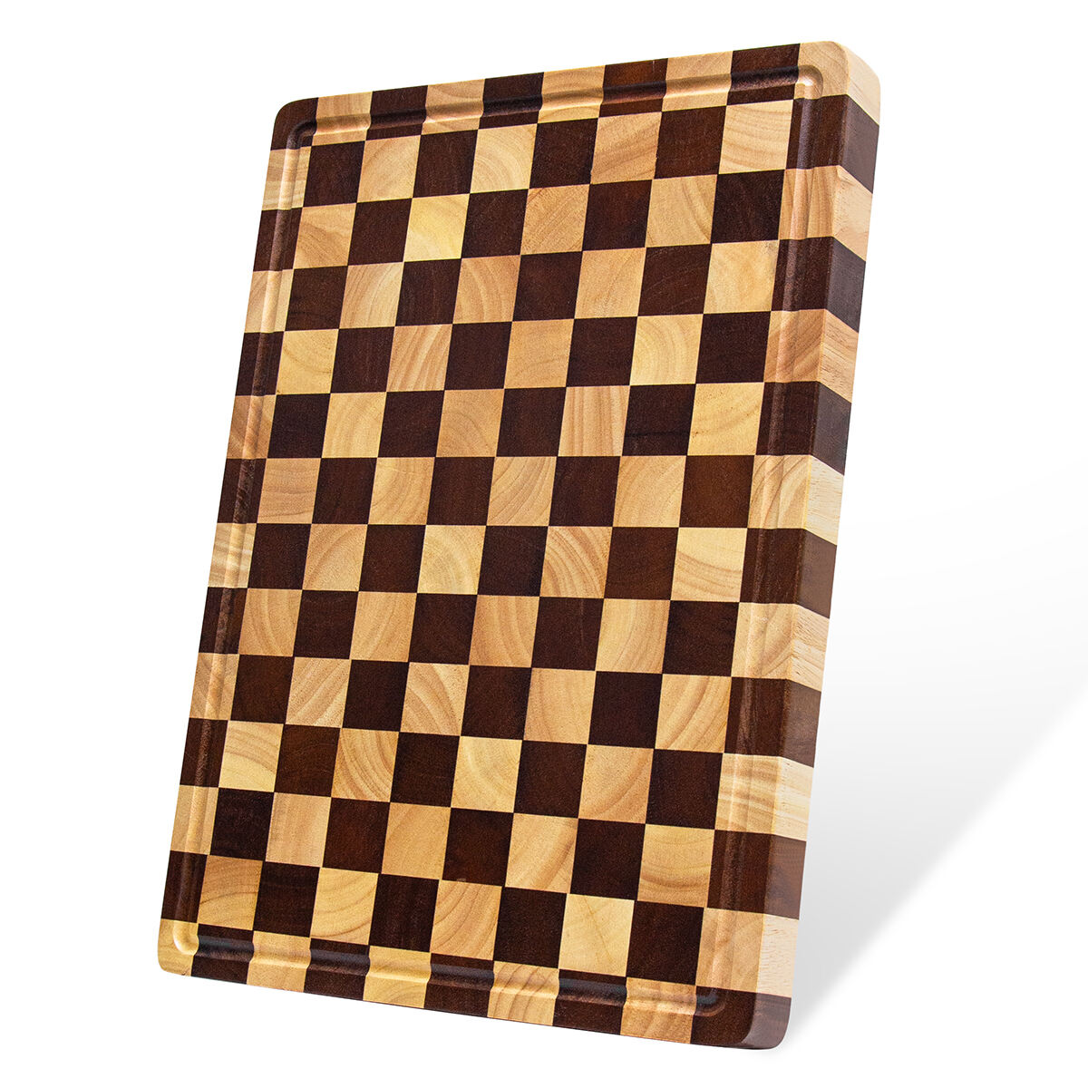 Rubber Wood Chess Board End Grain Cutting Board