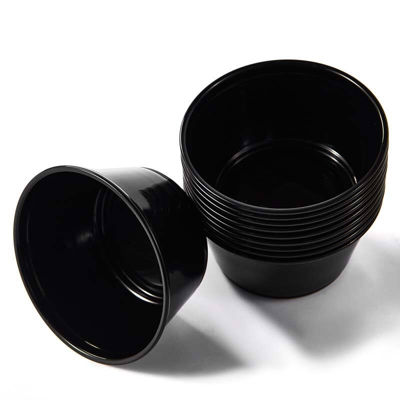 3.25 oz PP Black Plastic Portion Sauce Cup