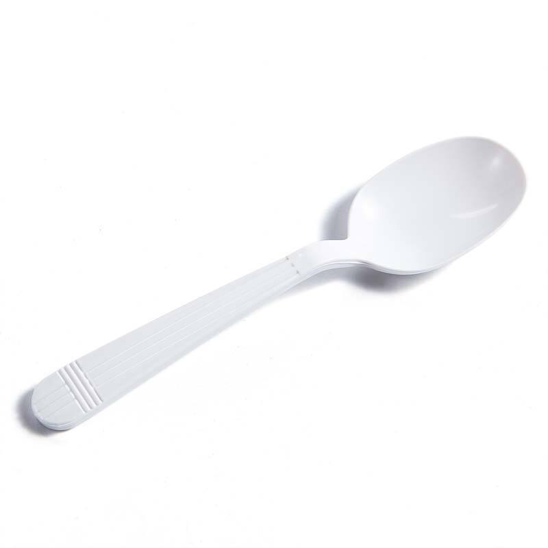 PP Plastic Heavy Weight White Disposable Soup Spoon