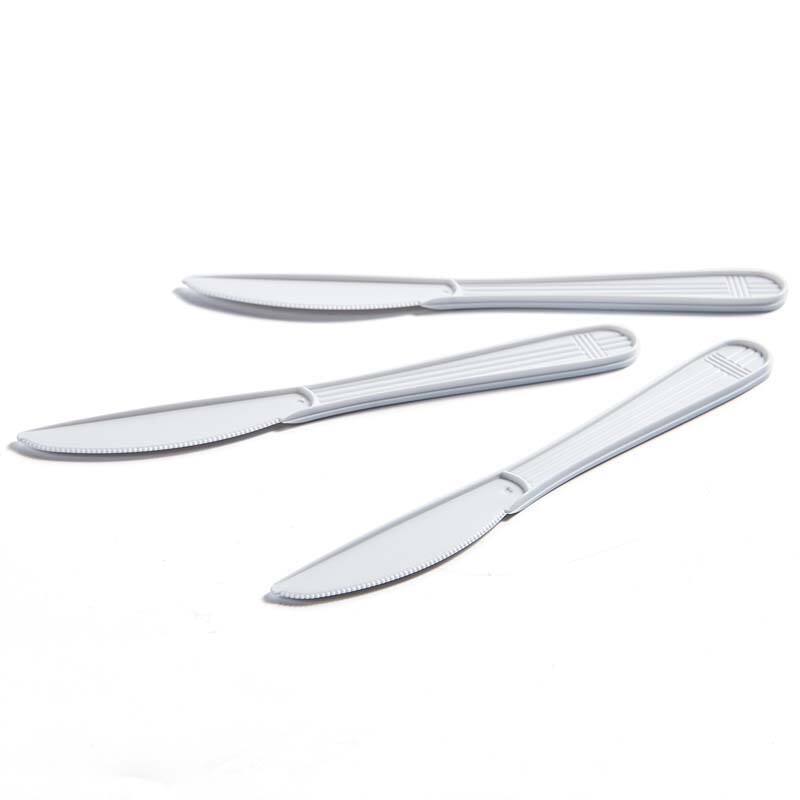 PP Plastic Heavy Weight White Disposable Knife