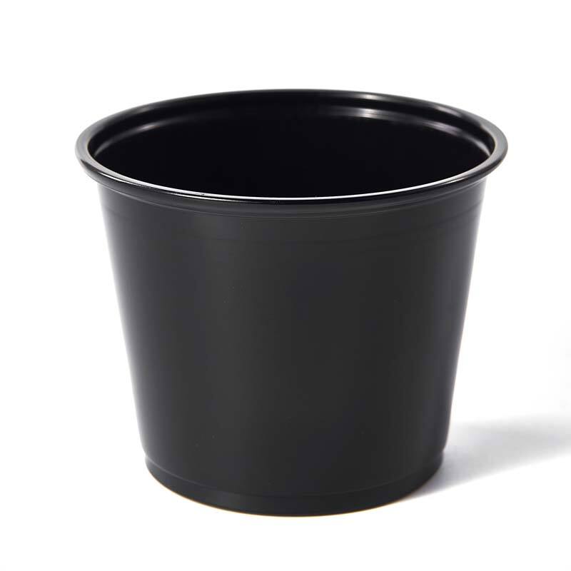 5.5 oz PP Black Plastic Portion Sauce Cup