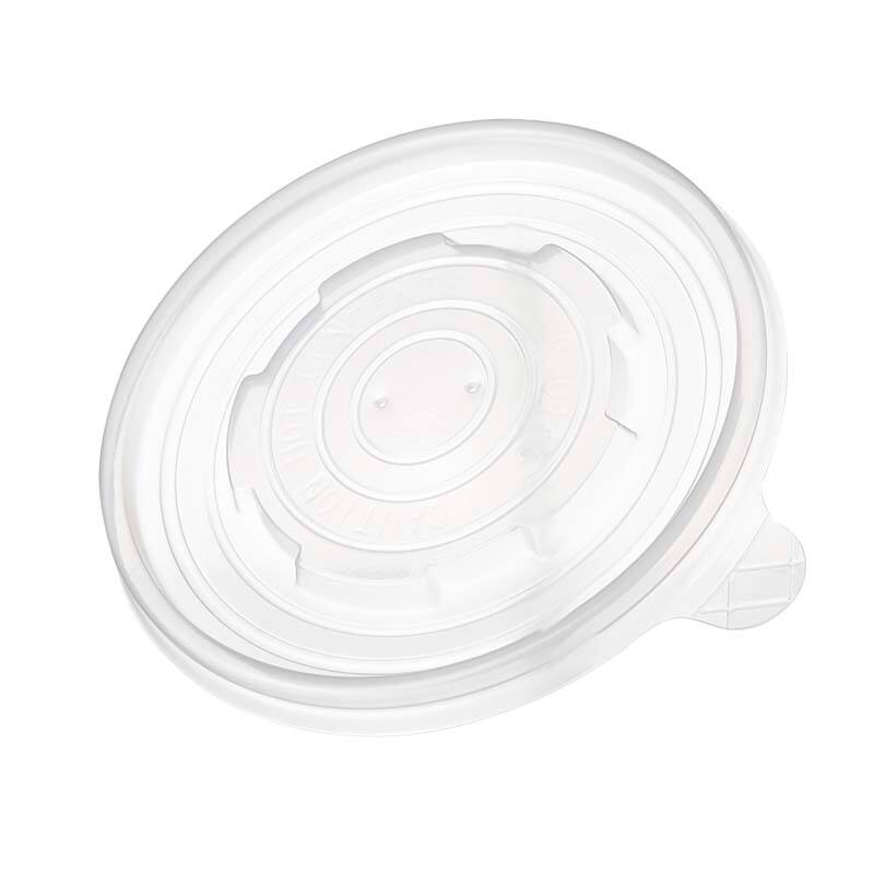 115mm PP Plastic Food Container Flat Lids For 12 oz 16 oz 24 oz Paper Food Container