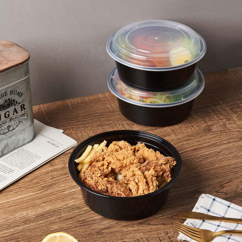 récipients à emporter en plastique PP de 32 oz, microwavables, ronds ...