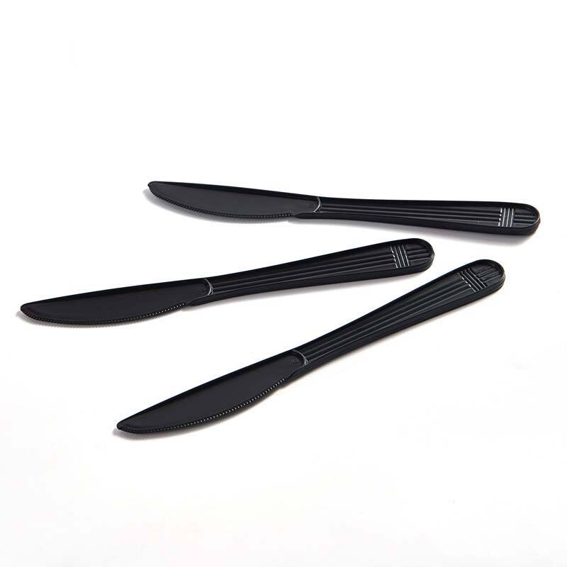 PP Plastic Heavy Weight Black Disposable Knife