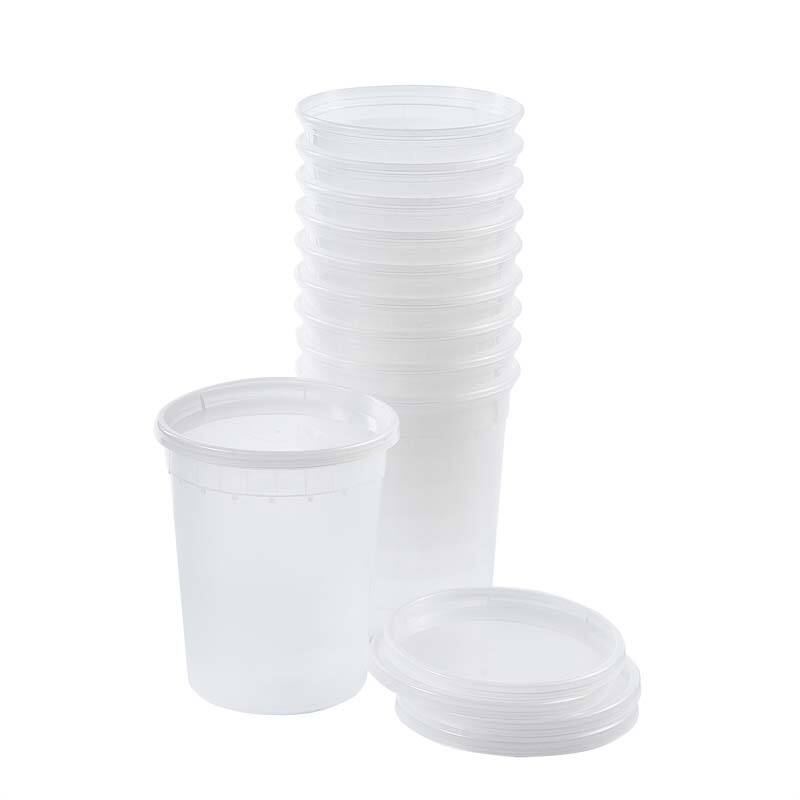 32 oz Injection Molded Soup Deli Container with Lid