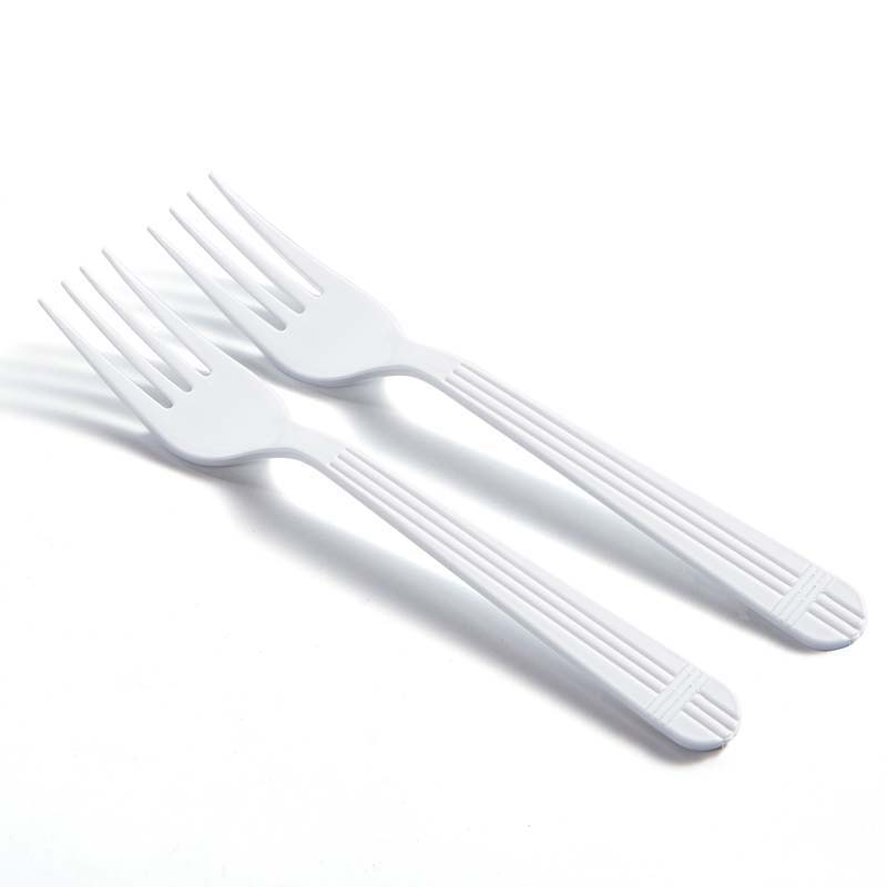 PP Plastic Heavy Weight White Disposable Forks