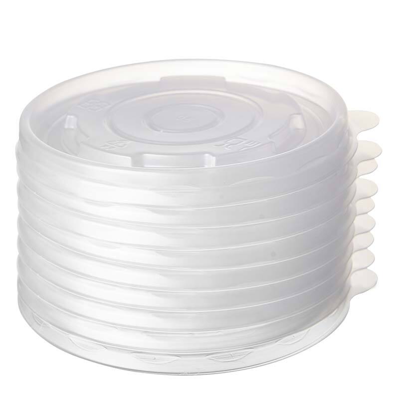 90mm PP Plastic Food Container Flat Lids For 8 oz Paper Food Container