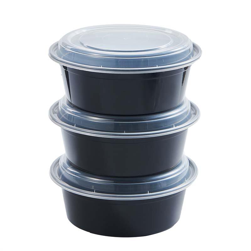 récipients à emporter en plastique PP de 32 oz, microwavables, ronds ...