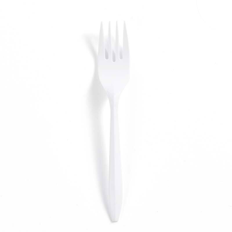 2.5g PP Plastic Medium Weight Cutlery White Disposable Fork