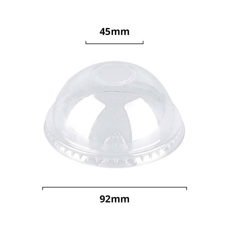 92mm PET Plastic Dome Lids For 9 oz 12 oz Cup